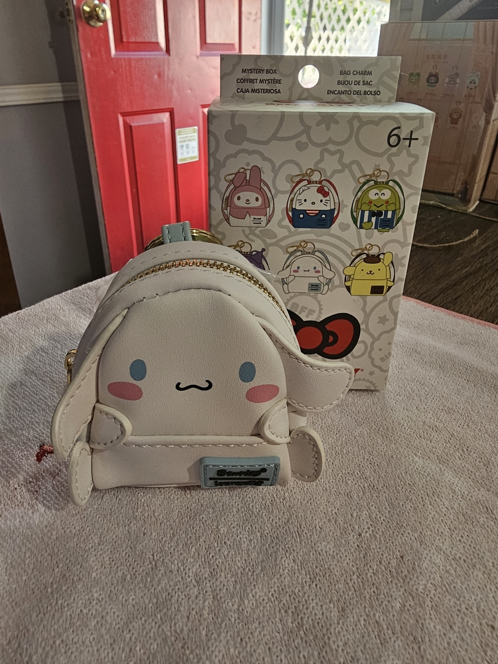 Loungefly White Cinnamoroll Mini Backpack Coin Purse with Pastel Accents